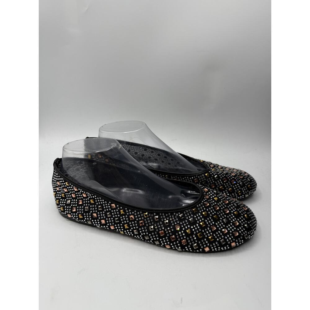 Anthropologie Women's Glitz Mesh Flats Shoes Black Size 10 - Picture 11 of 12